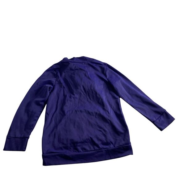 Adidas Purple Pullover Hoodie Girls Size M (10/12) Gold Logo Activewear - Picture 5 of 5